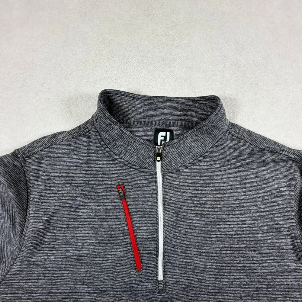 FootJoy Mens XXL Trump National Charlotte Quarter Zip Pullover Gray Heather